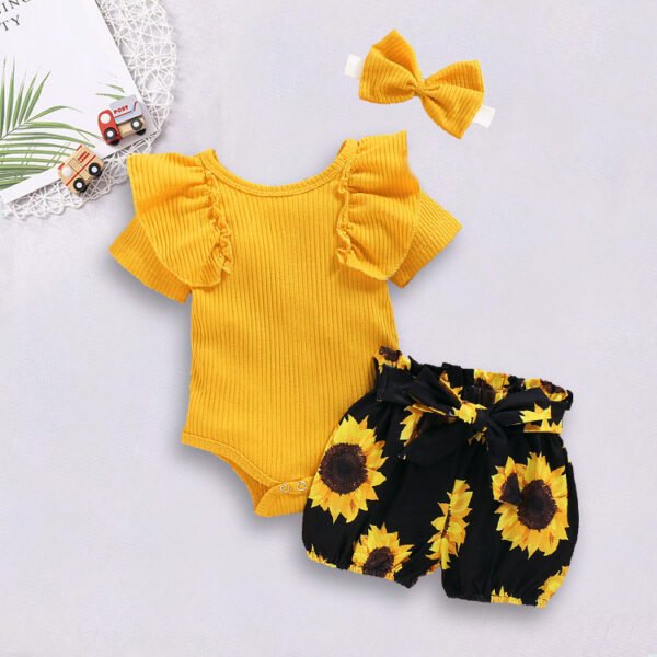 Top Flower Print Baby Shorts | Bodysuit
