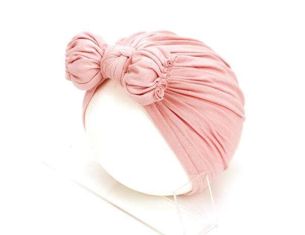 Pleated Baby Hat Bow Solid Color Pullover Indian Hat - Image 2