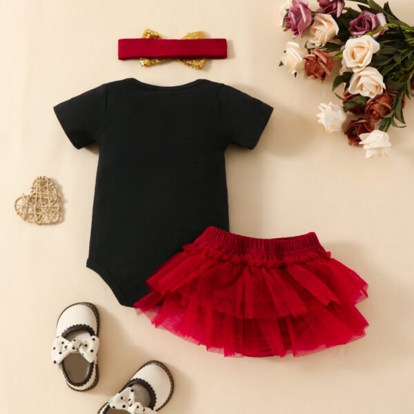 Baby Girl Short Sleeve | Triangle Rompers | Shorts Suit - Image 2