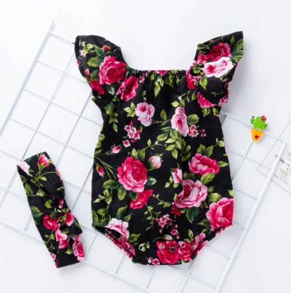 Baby Flying sleeves Romper | Children's wear | baby cotton print Cloth - Image 6