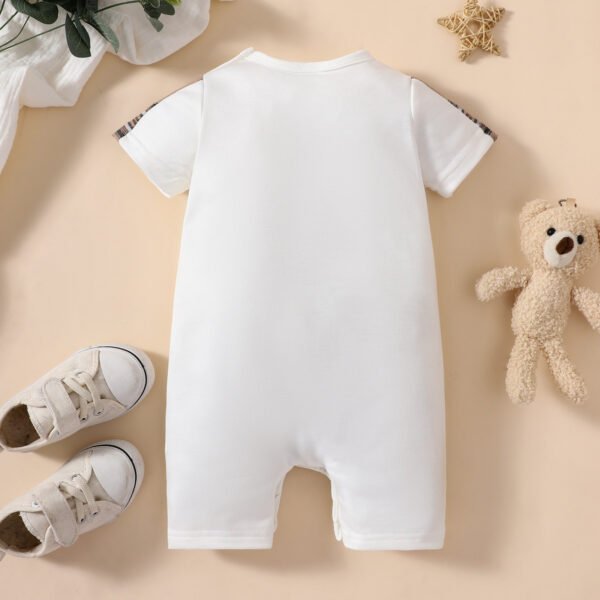 Letter Embroidery Cute Baby Onesie - Image 8