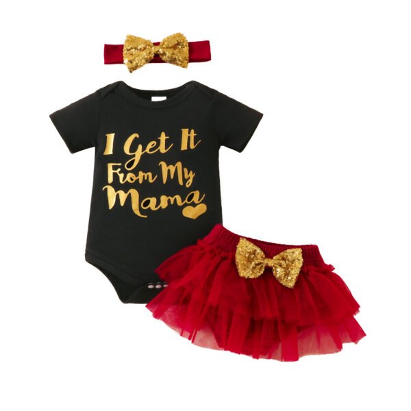 Baby Girl Short Sleeve | Triangle Rompers | Shorts Suit - Image 10